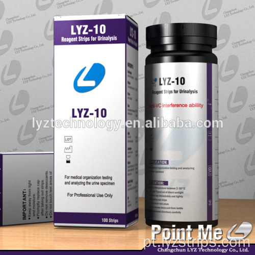 Tiras de teste de reagente de urinálise para 10 parâmetros URS-10T